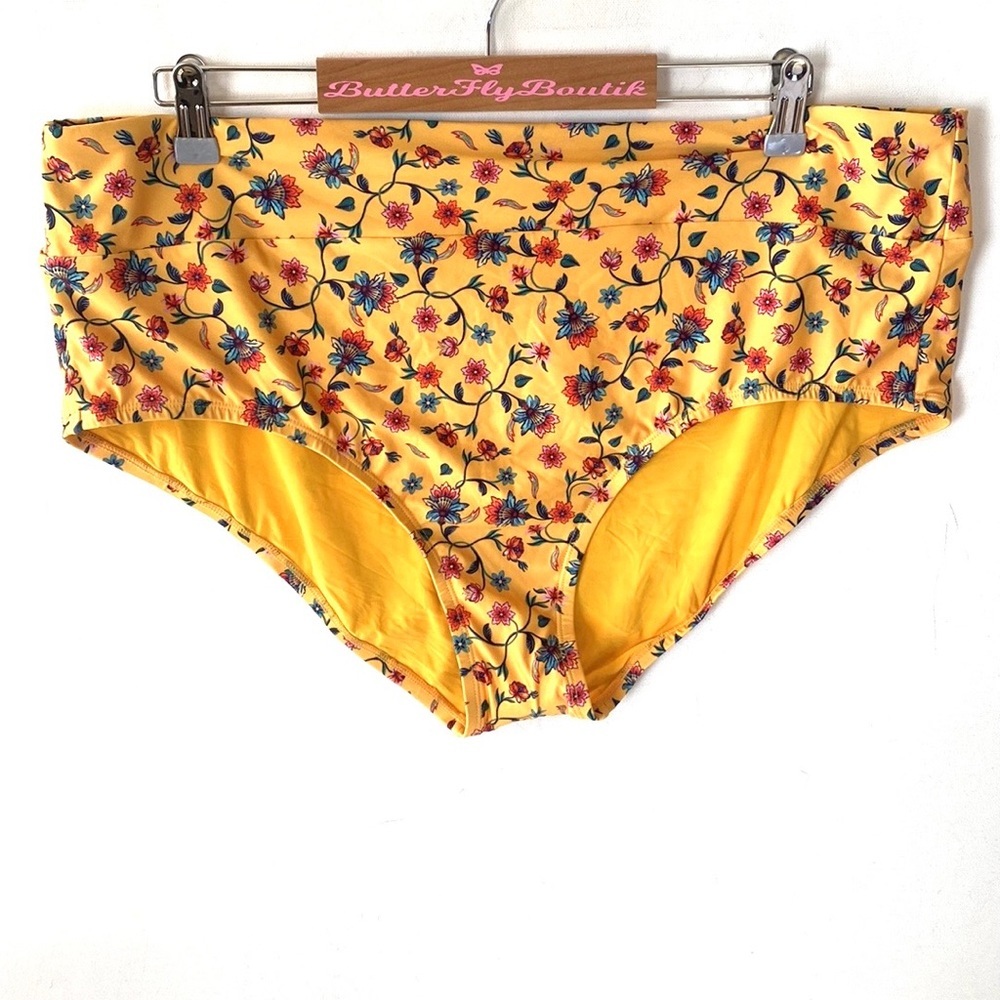 (B21) NEW ModCloth The Sara High-Waisted Bikini Bottom ONLY, Sz 2X, NWT - Picture 8 of 13